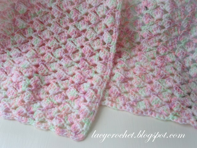 Lacy Crochet: Summer Baby Blanket in Variegated Yarn, Free Pattern